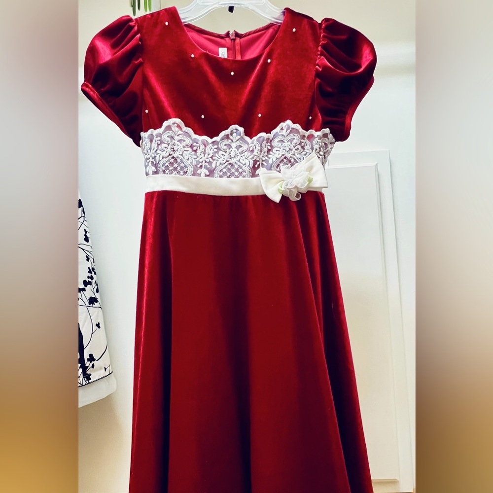 Beautiful girls velvet dress